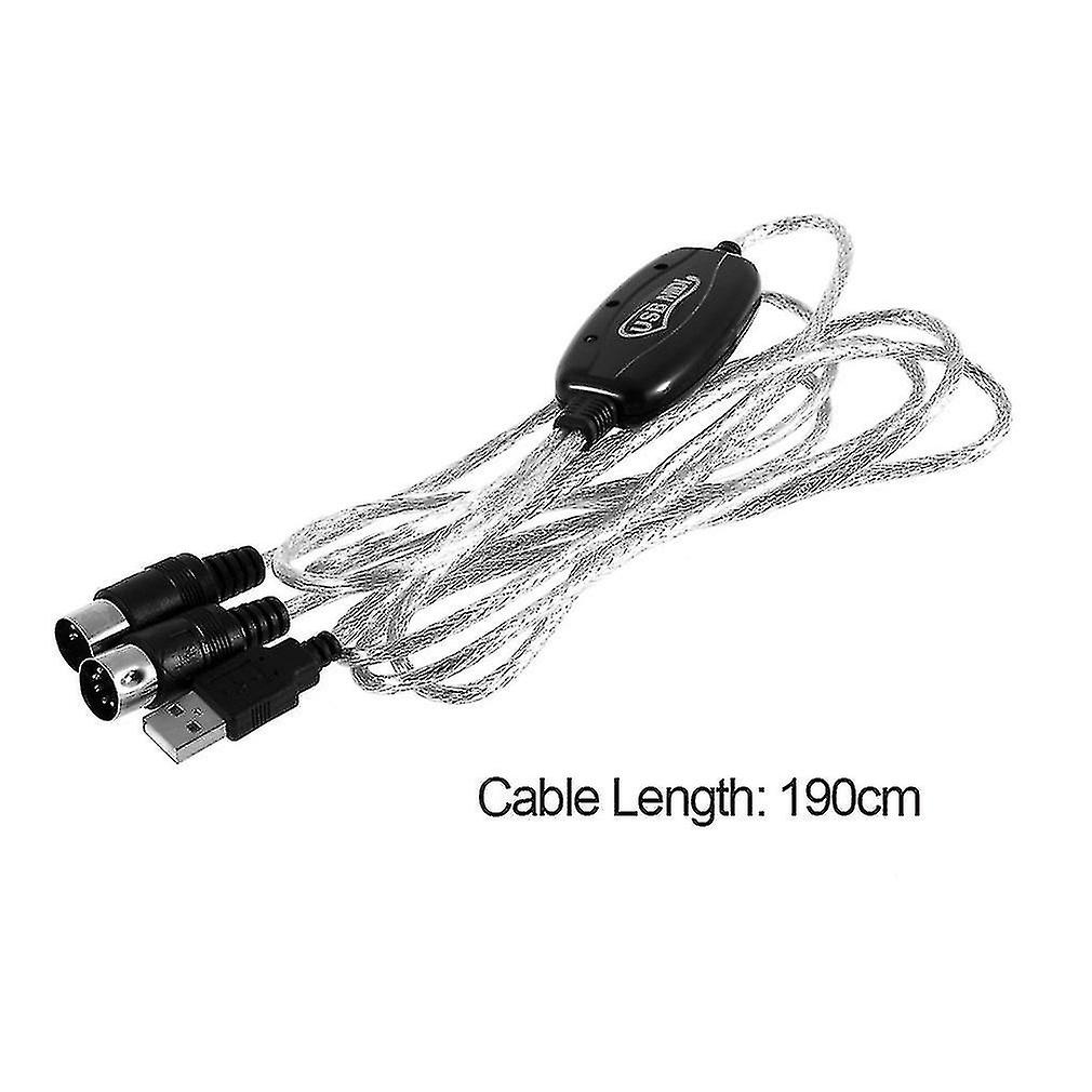 MIDI Cable DIN 5 Pin Male To 1/4 Inch TRS Stereo Right Angled - 1 Foot Length For Keyboards, Audio Interfaces 9 thumbnail image