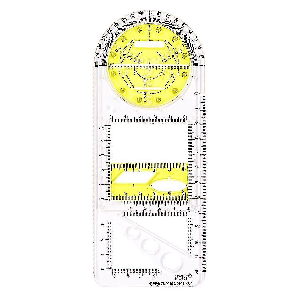 Multifunctional Drawing Ruler Mathematics Geometric Measuring Teaching Tool