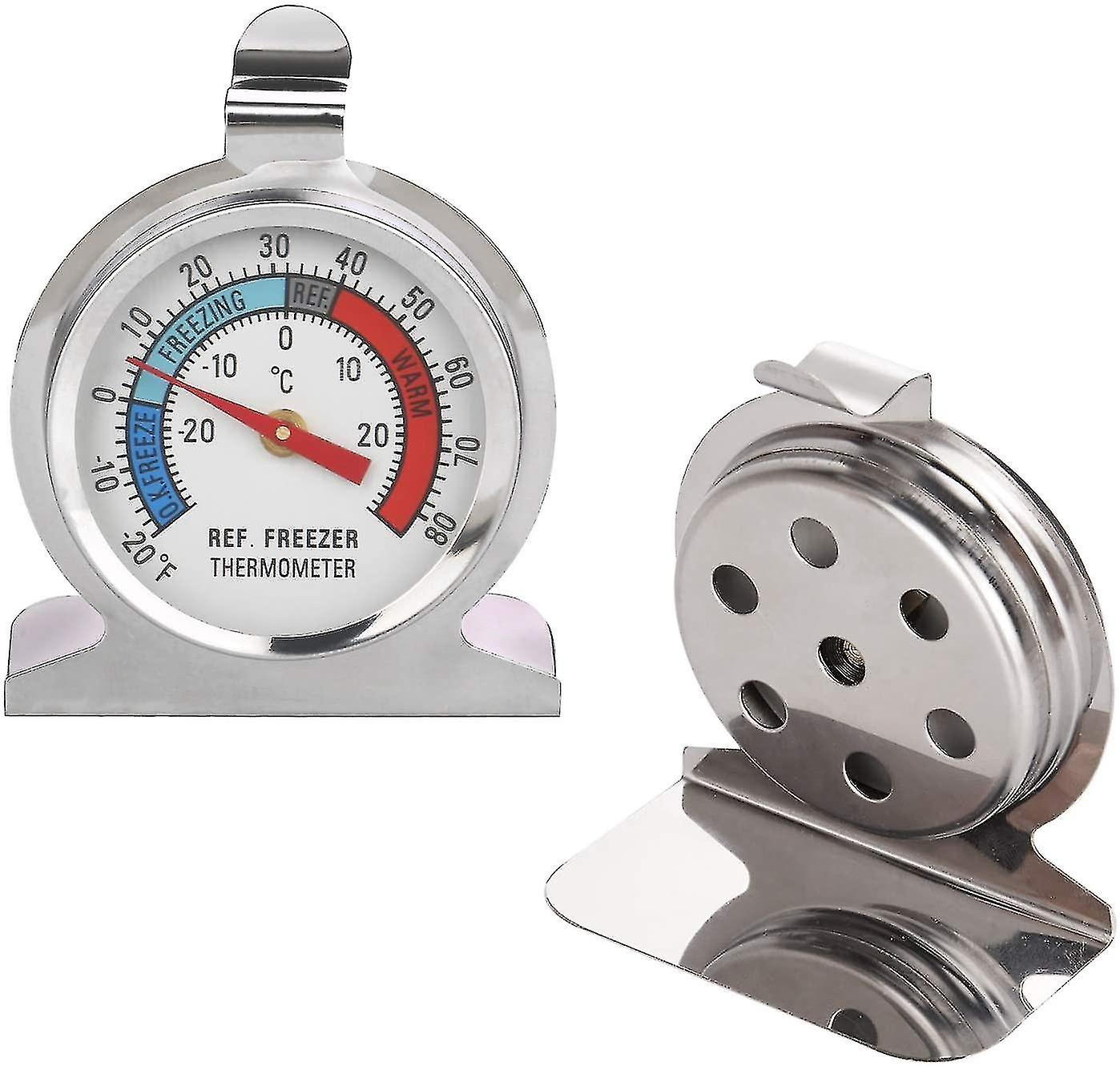 Fong Pcs Large Dial Stainless Steel Temperature Fridge Thermometer For