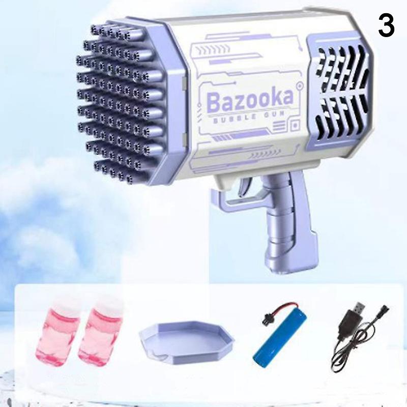 Upgraded Bubble Machineguns With Light 69holes Bubbles Machine For Kids Toy Gift