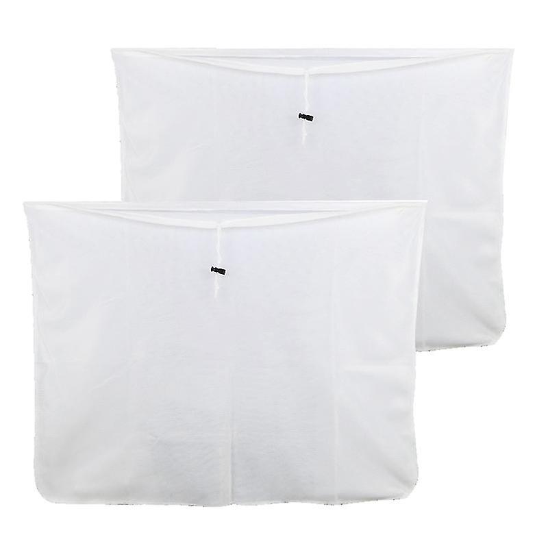 Brew Bag 2pcs 26x22inch Reusable Fine Mesh Bag For Fruit Cider Grape Wine Press Drawstring Strainin