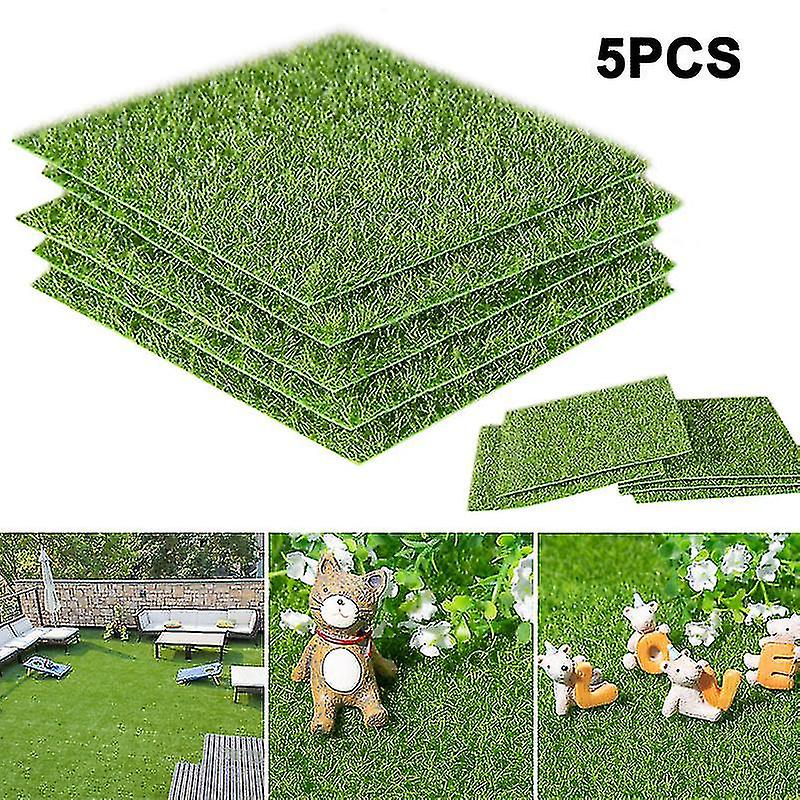 5 Pcs Micro Landscape Decoration Diy Simulation Lawn Artificial Plants Turf Moss