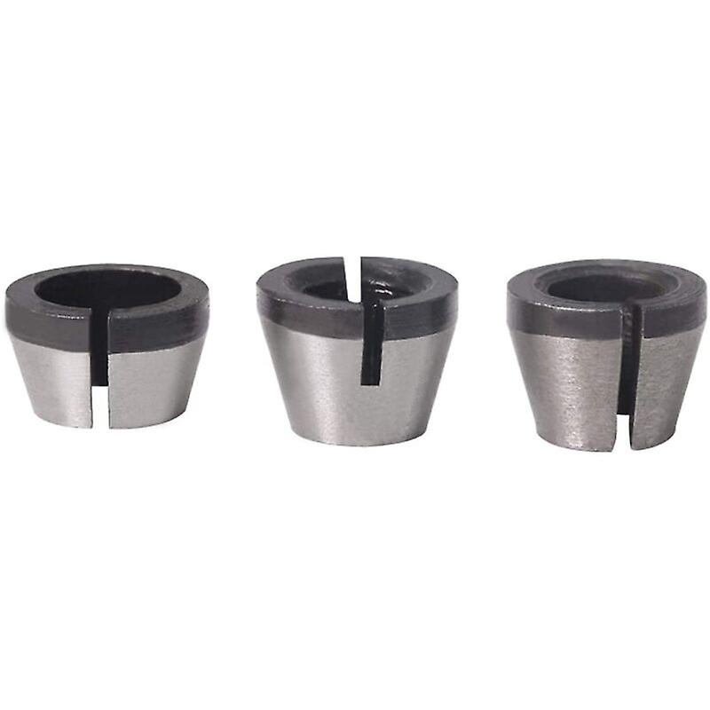 3PCS Collet Set Engraving Machine Collet Chuck Adapter Collets Chuck 6.35mm 8mm 6mm For Electric Cutting Machine Router Bit Chuck