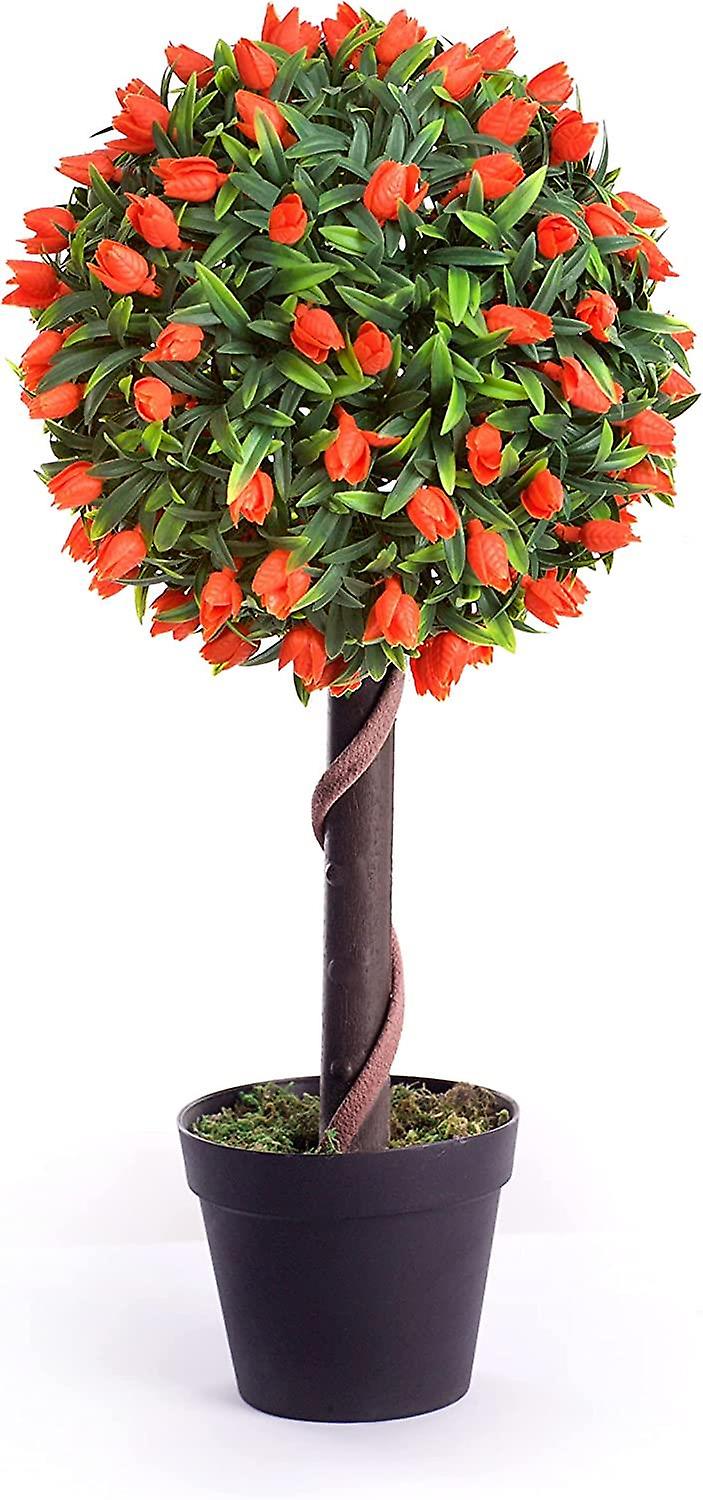 Bester künstlicher 2ft / 60cm Orange Tulip Ball Tree