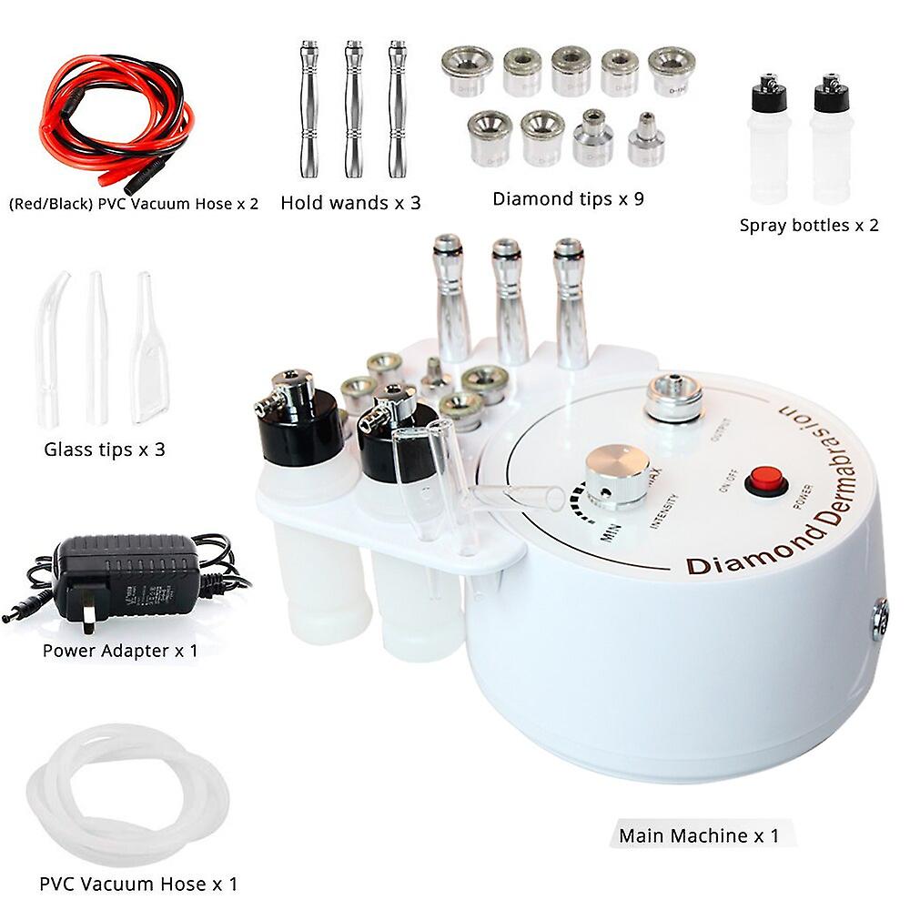 3 In1 Diamond Microdermabrasion Dermabrasion Machine Water Spray Exfoliation Beauty Machine Wrinkle Removal Facial Peeling