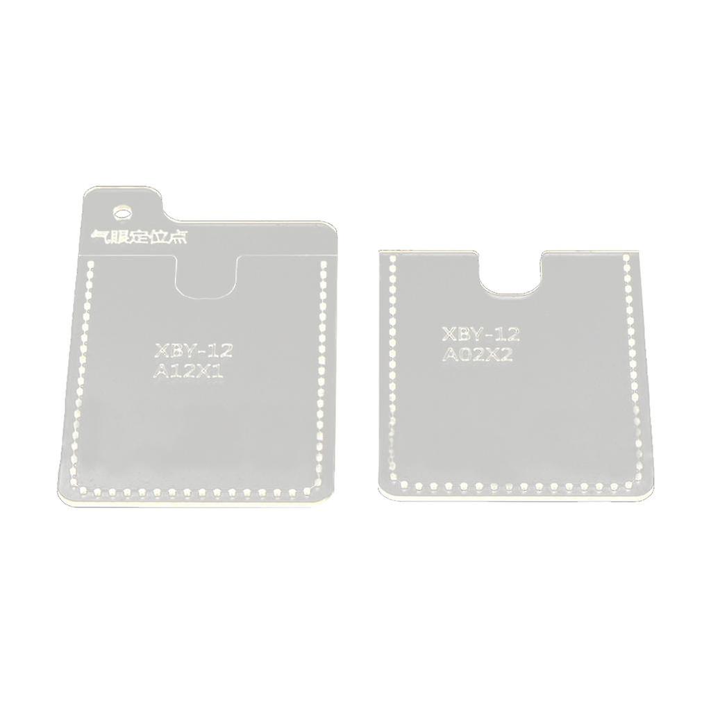 2 Pieces/Set Acrylic Card Bag Stencil Leather Pattern Template Tools