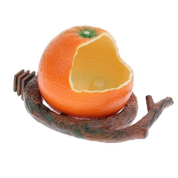 2xHaustier Vogelfutter Fütterungsnapf Futterbecher Hamster Trinkwasserschale Orange