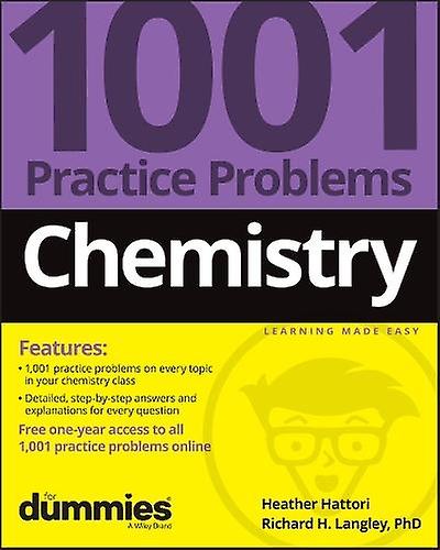 Chemistry 1001 Practice Problems For Dummies  book Online Practice by Richard H. Stephen F. Austin State University Langley Paperback
