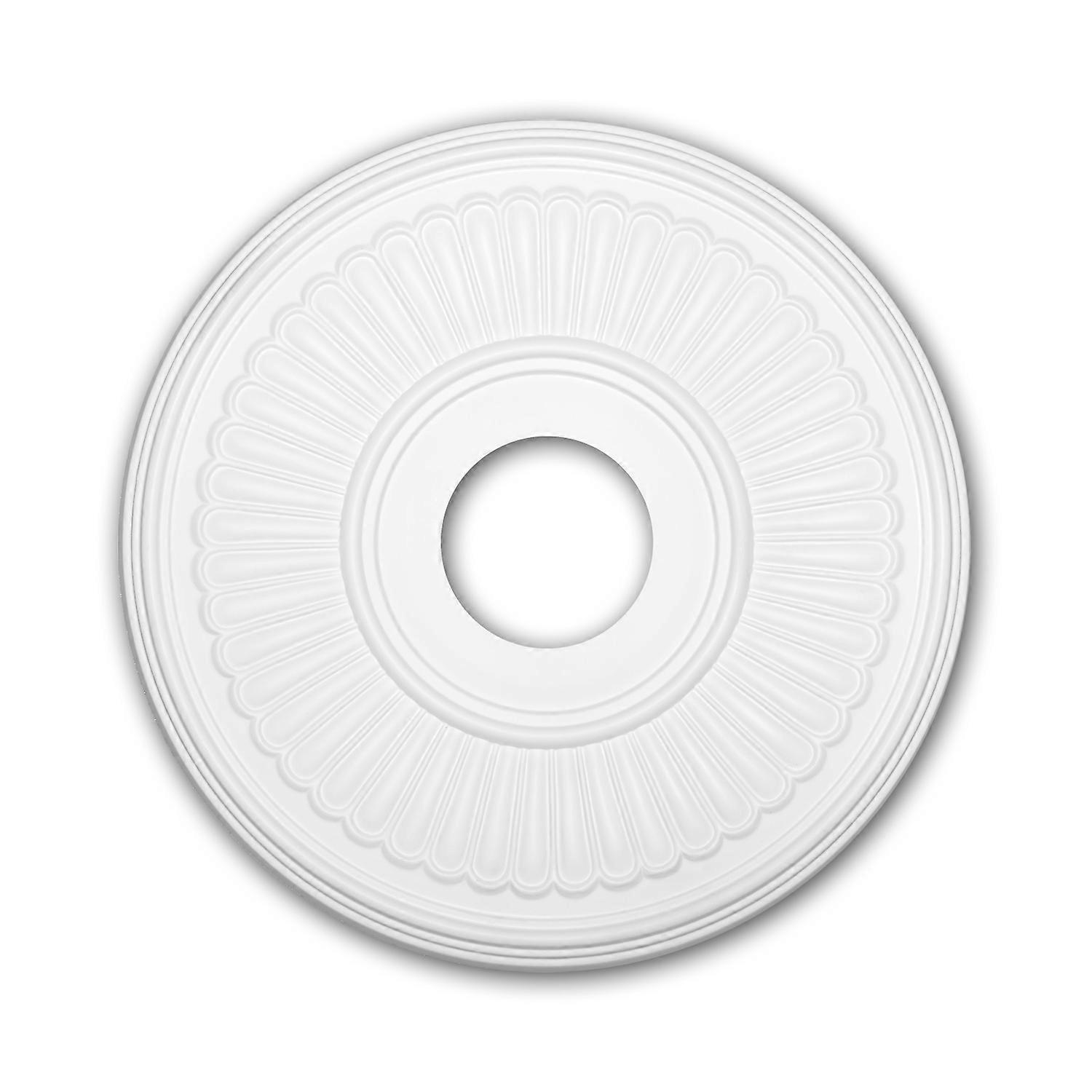 e-Delux GmbH 1 x Rosace 156047 Profhome blanc Mousse de polyuréthane rigide prétraité léger, solide, indéformable
