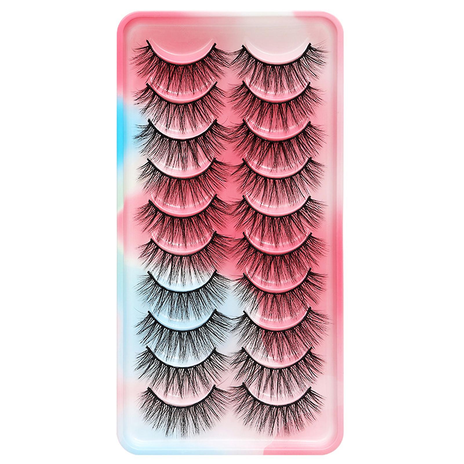 10 Pairs Natural Fake Lashes Simulation Soft Com