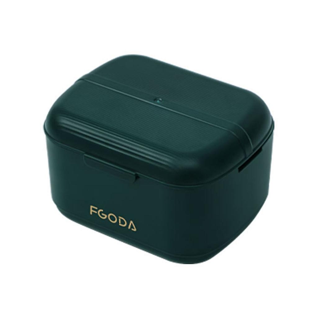 False Teeth Storage Box with Strainer Container Denture Cleaning Case Organizer