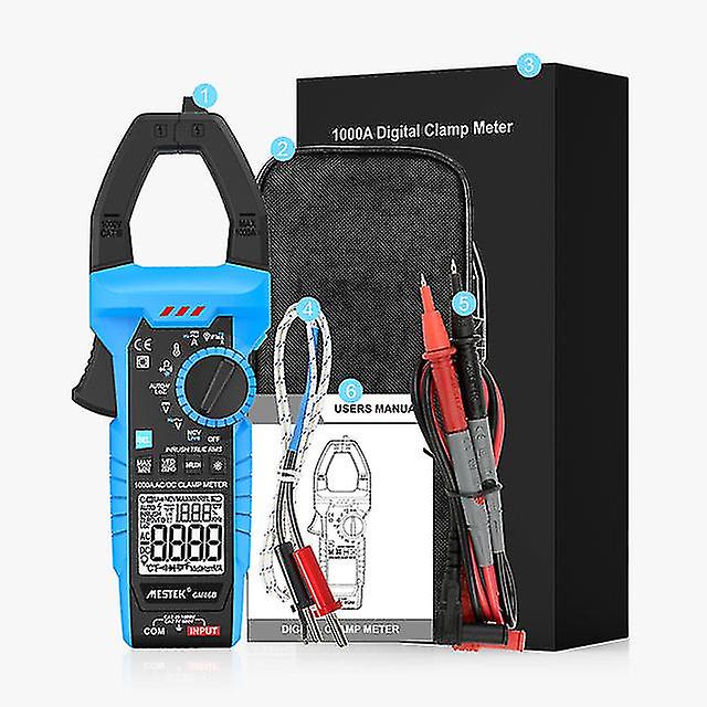 Digital Clamp Meter Auto Range Multimeter True Rms Precision Voltage Tester 1000a Dc/ac Current Temp Capacitance Ncv Ohm Hz Test