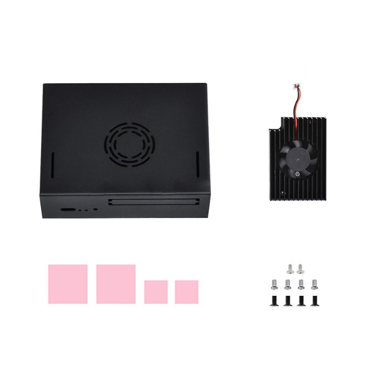 For VisionFive2 Special Metal Shell with Cooling Fan Mini Host Computer Shell IP30 Protection Level