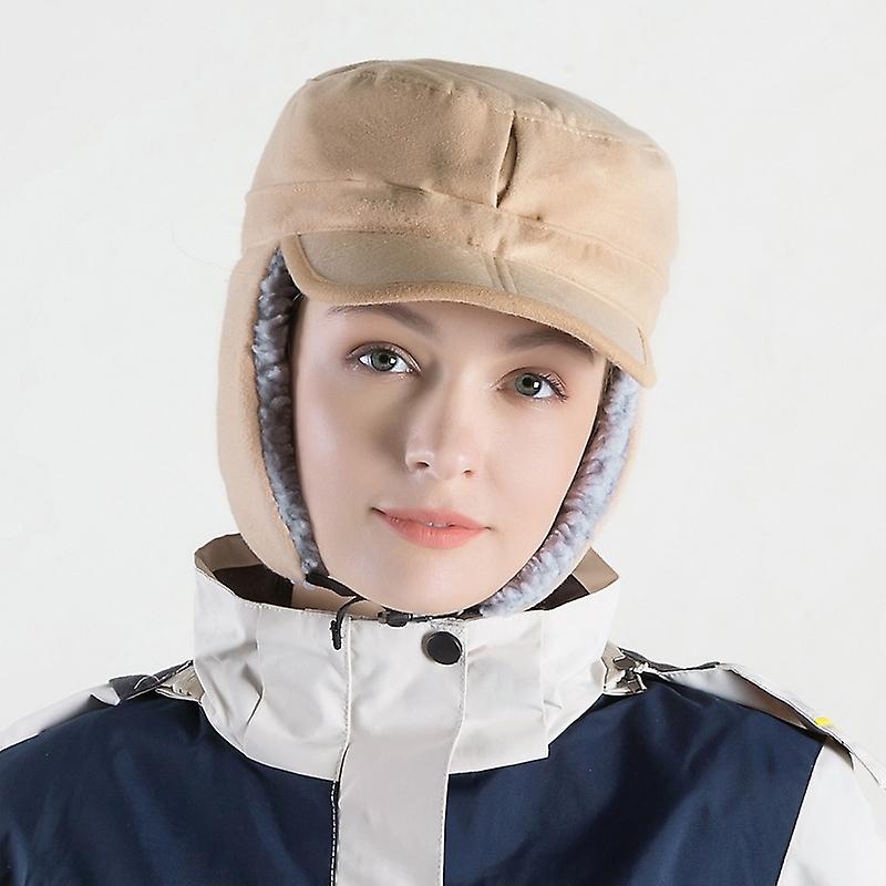 Foldable Windproof Duck Tongue Hat Women (Khaki)