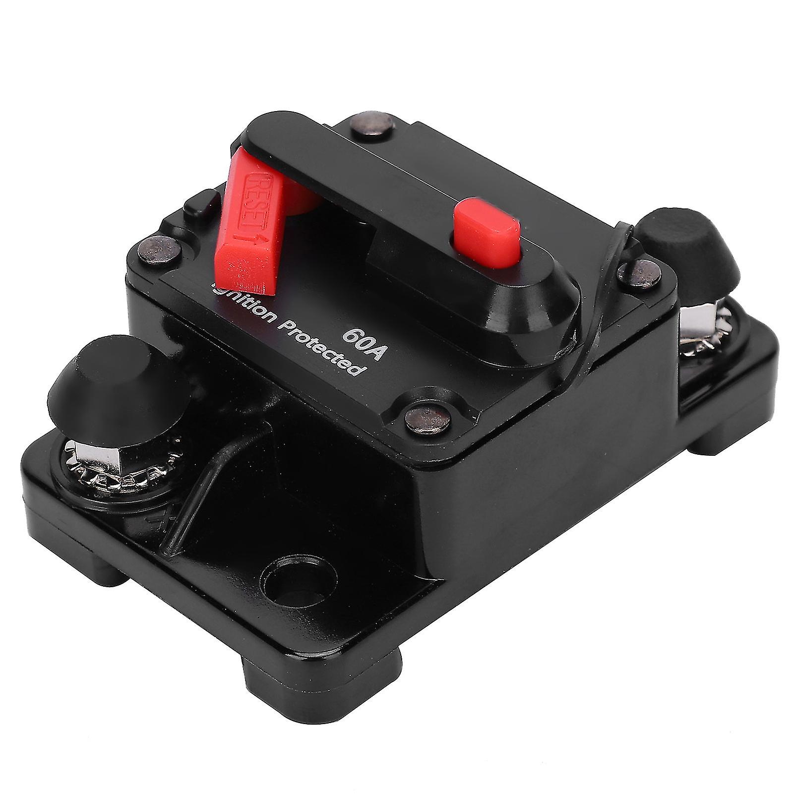 Disyuntor Restablecimiento automático Portafusibles Cobre Impermeable Interruptor automático rojo DC12?42V60A