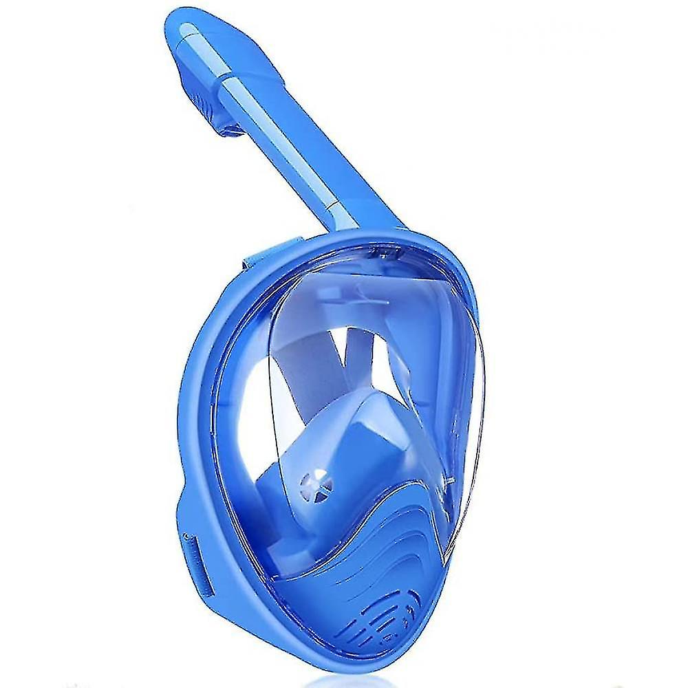 Buoyancy Compensators Kids Snorkel Mask Full Face 180 Degree Panoramic View Snorkeling Set Dark Blue