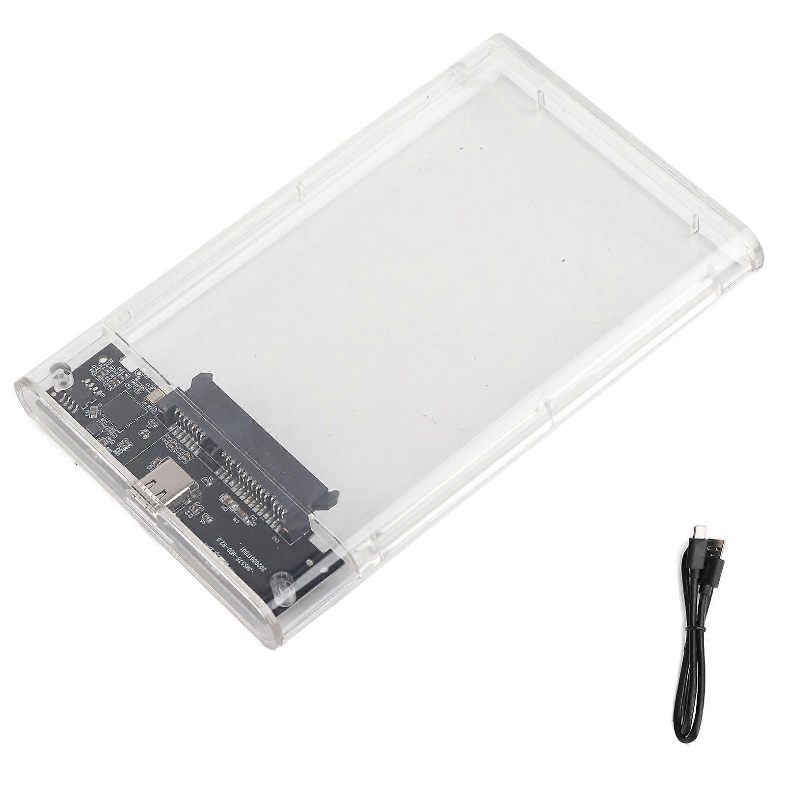 Mobile Hard Disk Box Type-C 2.5in Serial Port Transparent SSD HDD Mechanical Enclosure