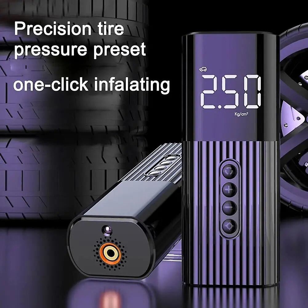 Car Air Pump Tire Compressor Tyre Inflator Air Cylinder Mini Digital Display Wireless Inflatable Pump For Bicycle
