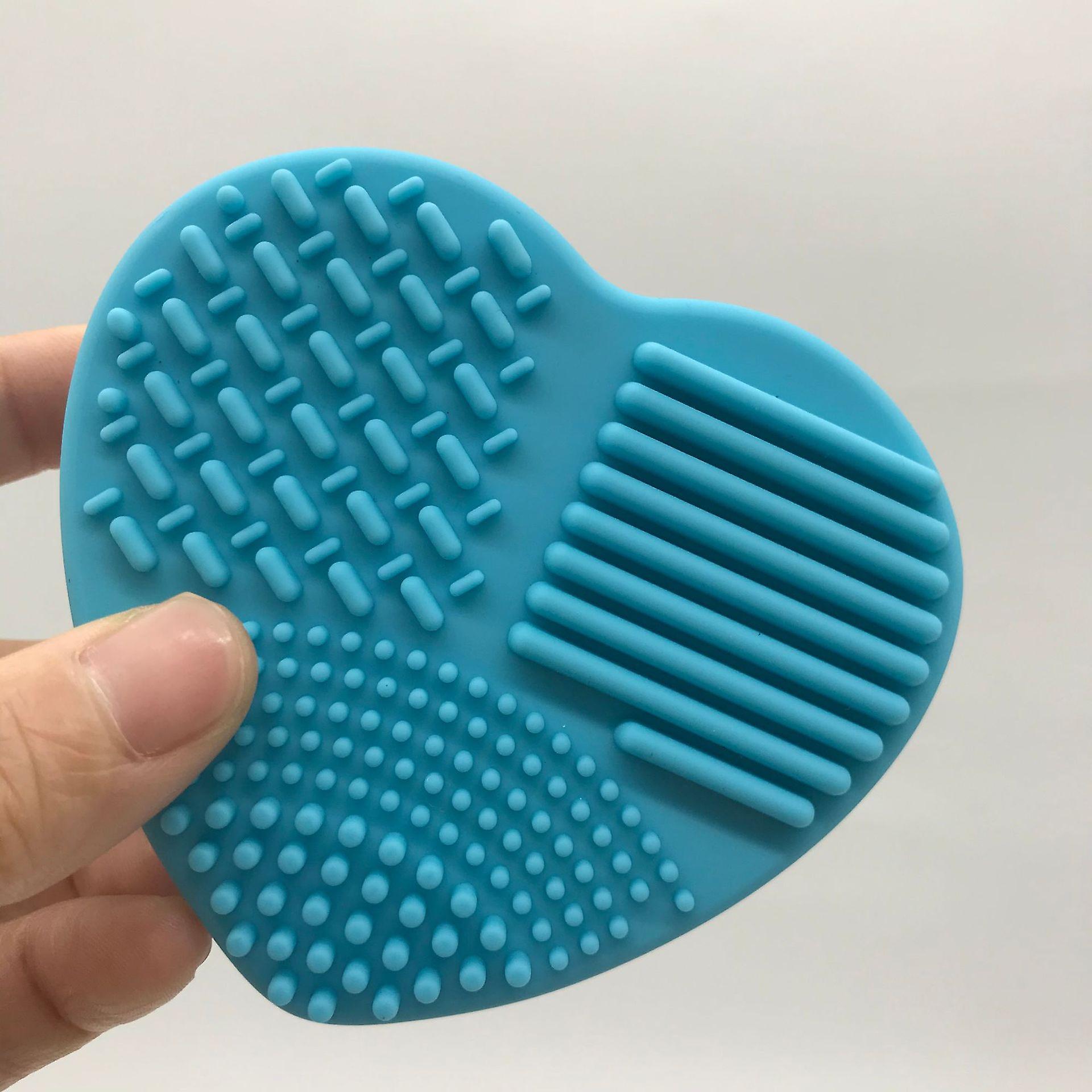MAKEUP BRUSH CLEANER Heart Shape Scrubber Cosmetic Cleaning Silicone Foundation
