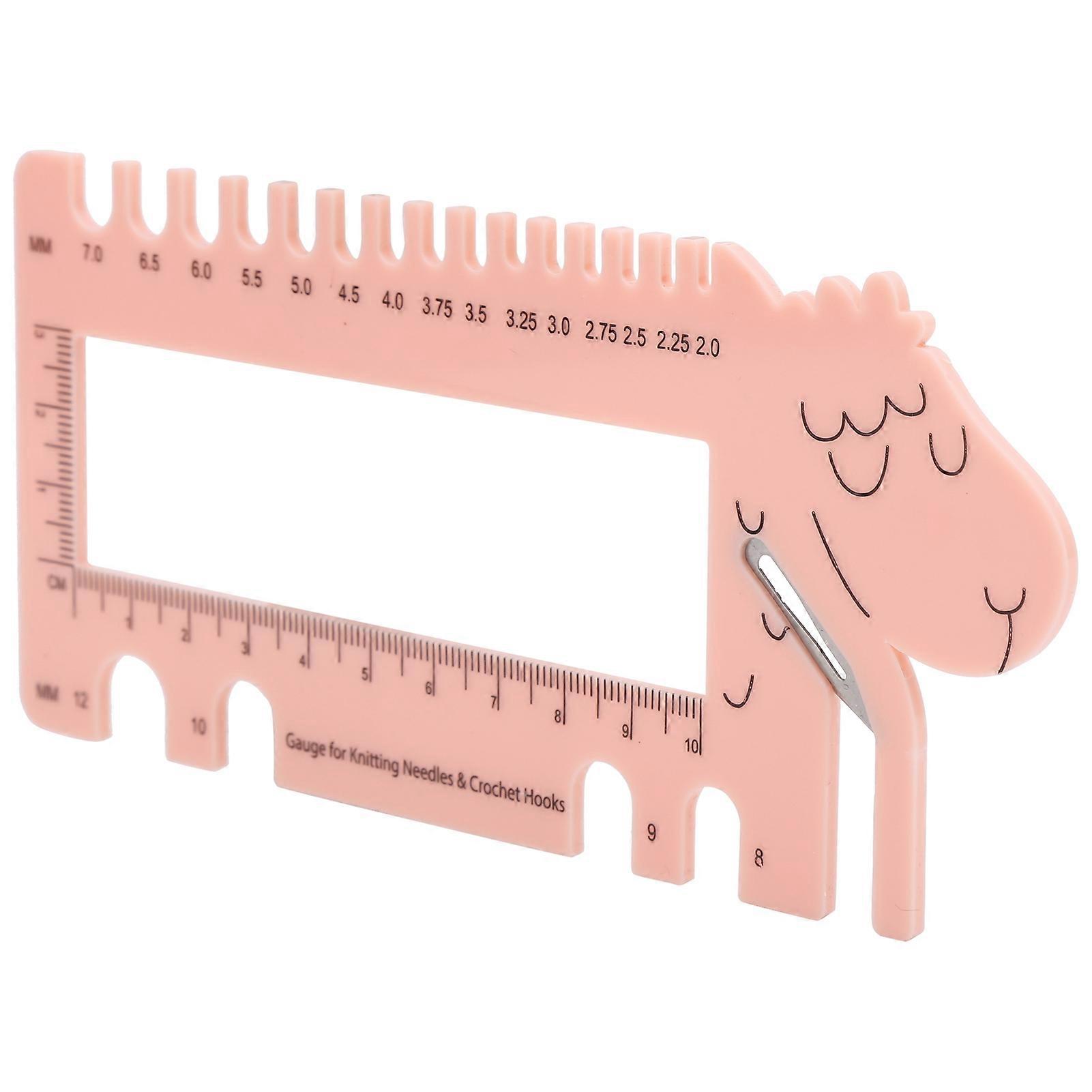 Ruler Plastic Sheep Shape Crochet Sweater Knitting Thread Gauge Measuring Weaving Auxiliary Tool