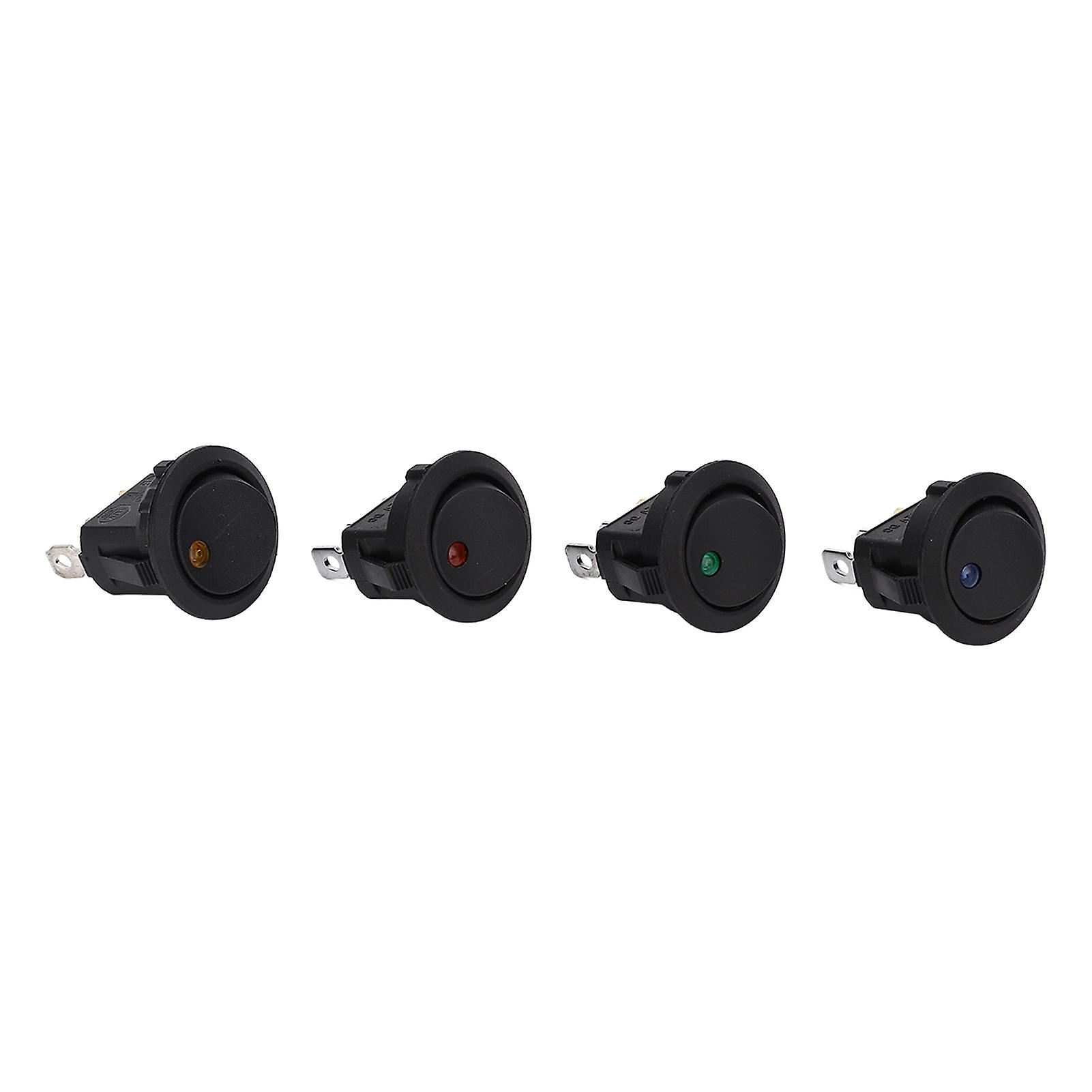 20Pcs Rocker Switch 3 Pin 2 Position 12V Toggle On Off Switch ABS Round with LED for Machine