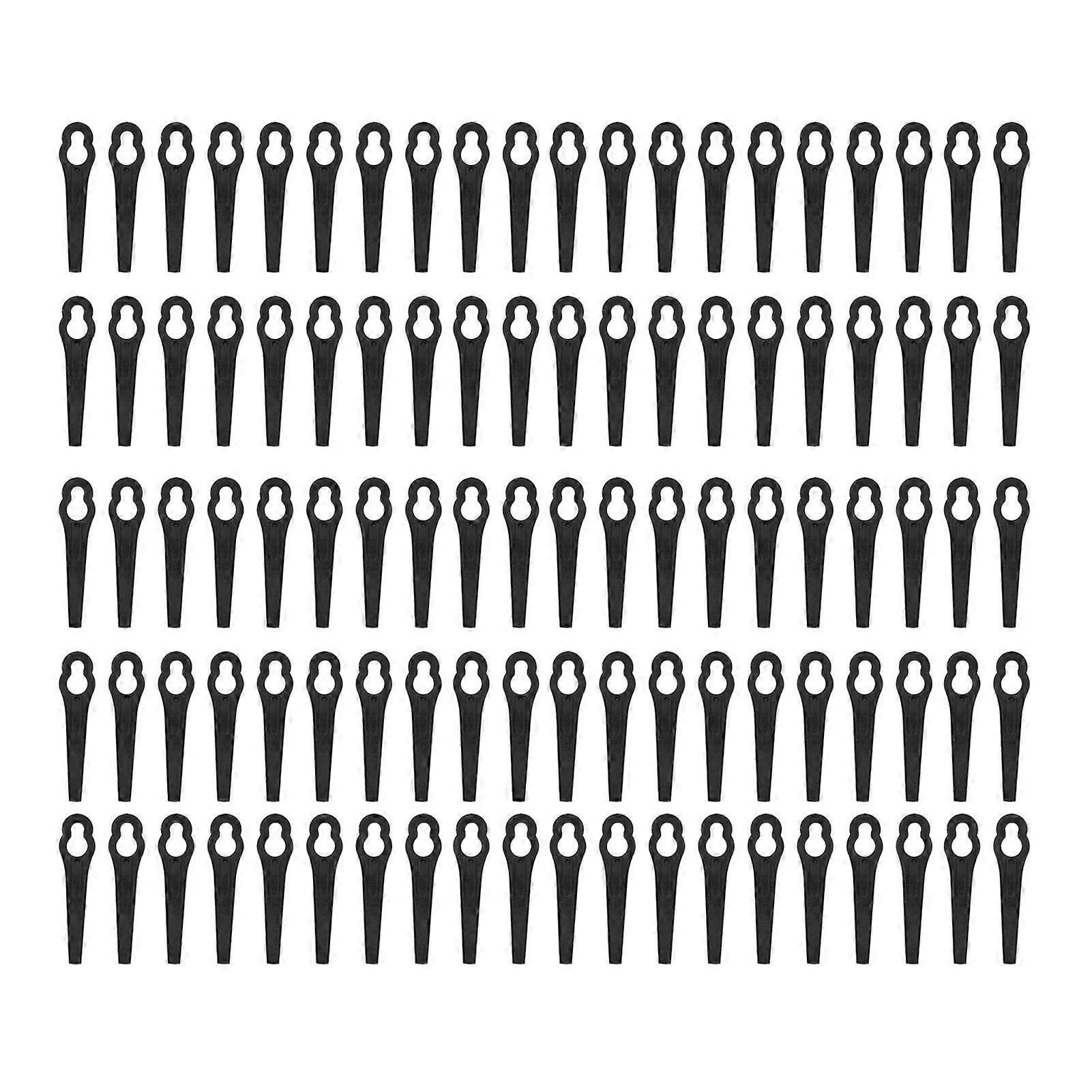 Qukaim Grass Trimmer Blades 100 Pcs Plastic Cutter Blades, Grass Trimmer Blades for Lawn Mower Cutting, Mower Blade Replacement, Trimmer Cutting