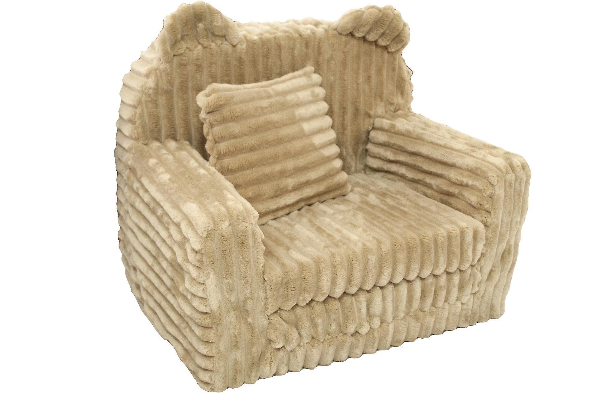 Sillón infantil - sofá cama - pana - 51x40x41cm - beige