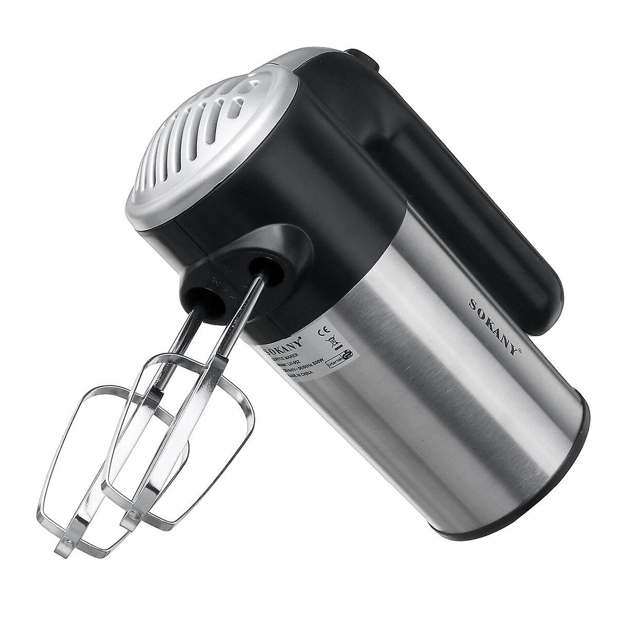 800W Kitchen Electric Hand Mixer With 5 Speeds Whisk With Egg Beater Dough Hook