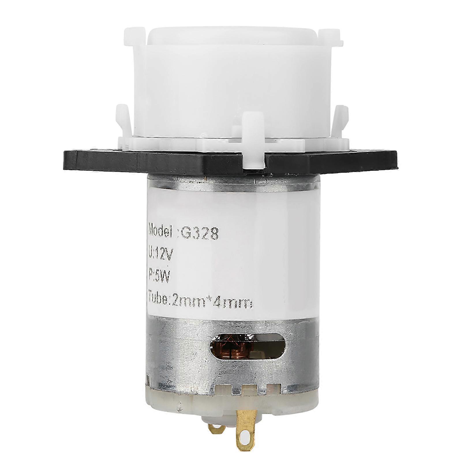 12V Dosing Pump DIY Peristaltic Tube Head For Aquarium Lab Chemical Analysis (white 2*4)