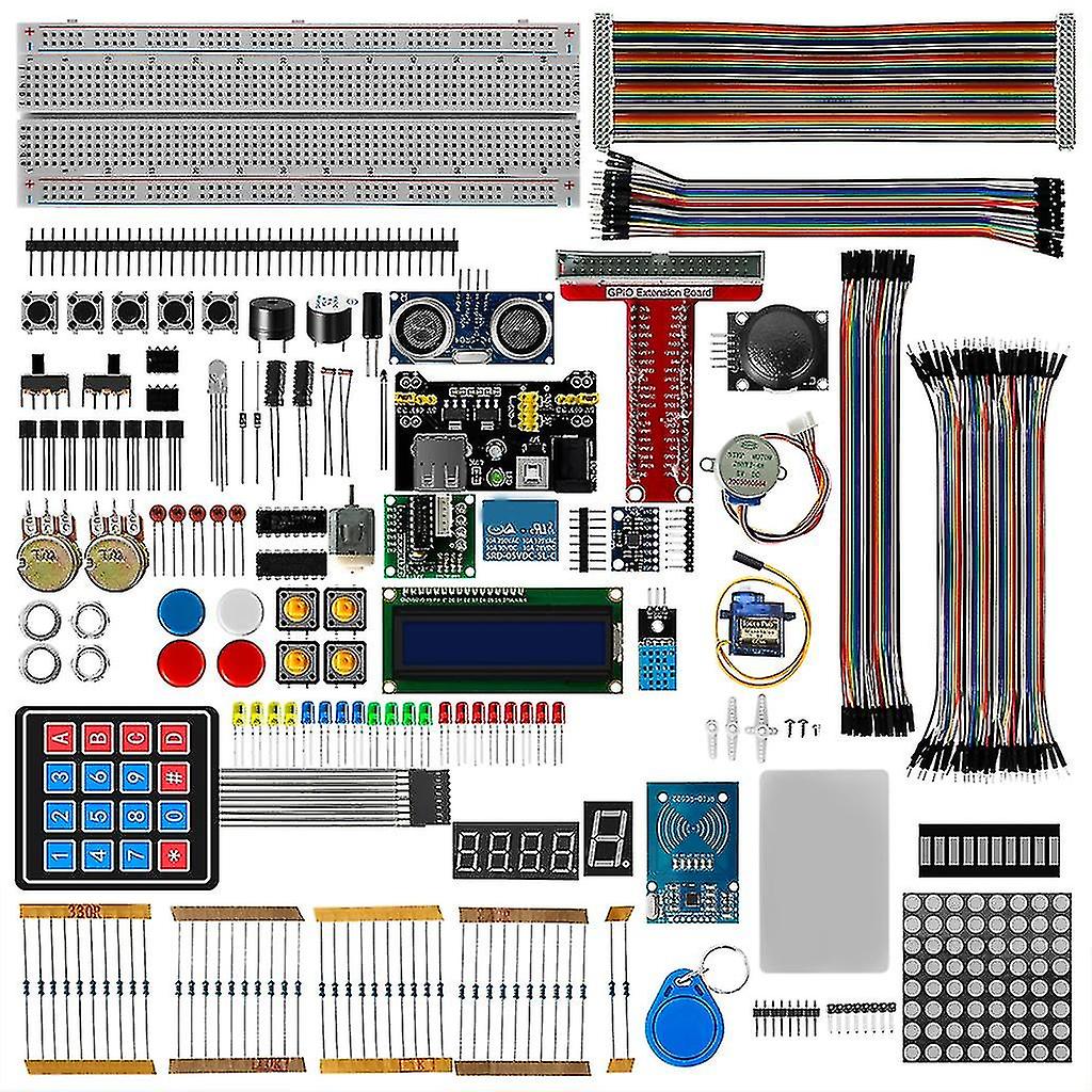 Super Starter Kit For Raspberry Pi , Lcd1602, Servo, Motor, C And Python Code