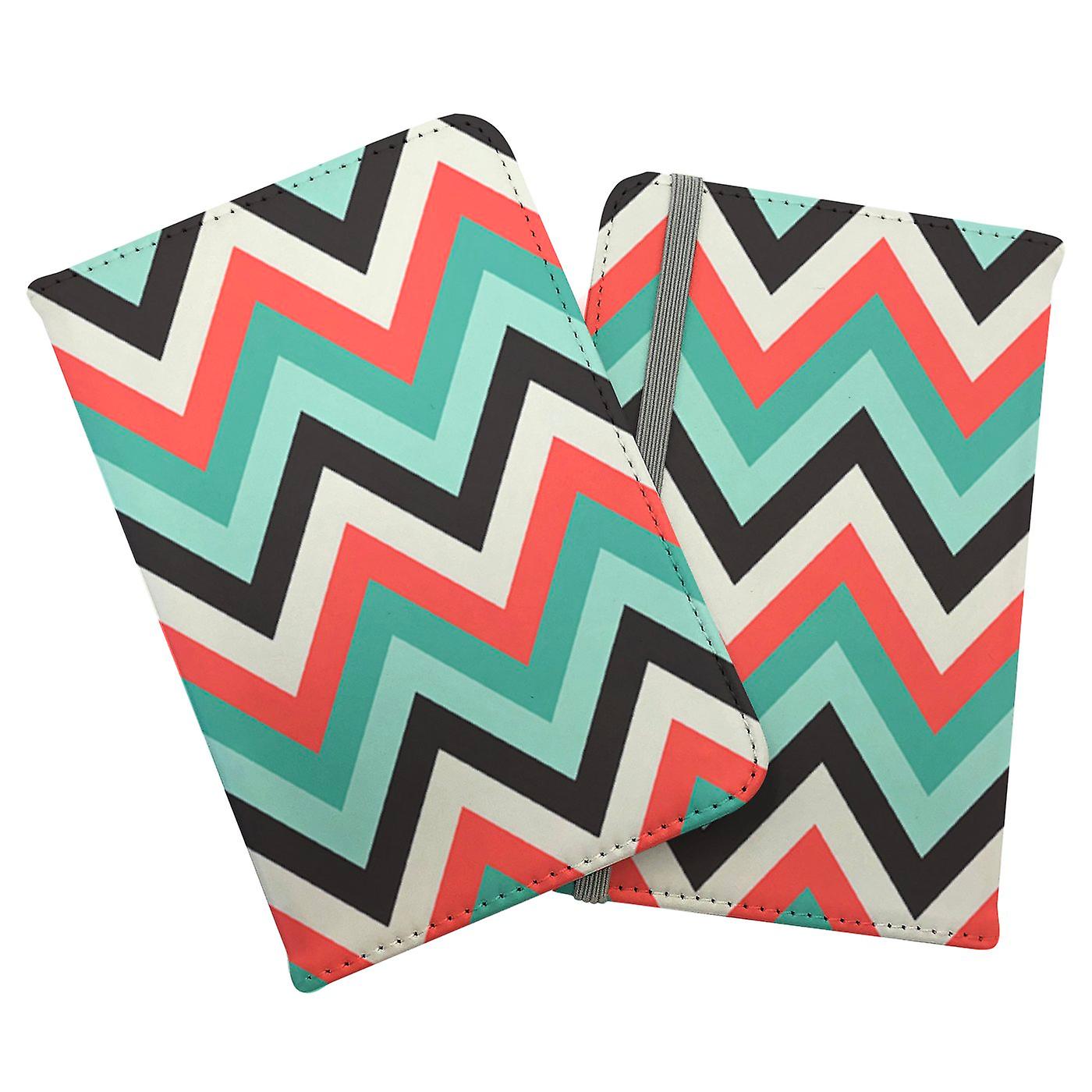 Geometric Colored Chevron Pattern Passport Cover