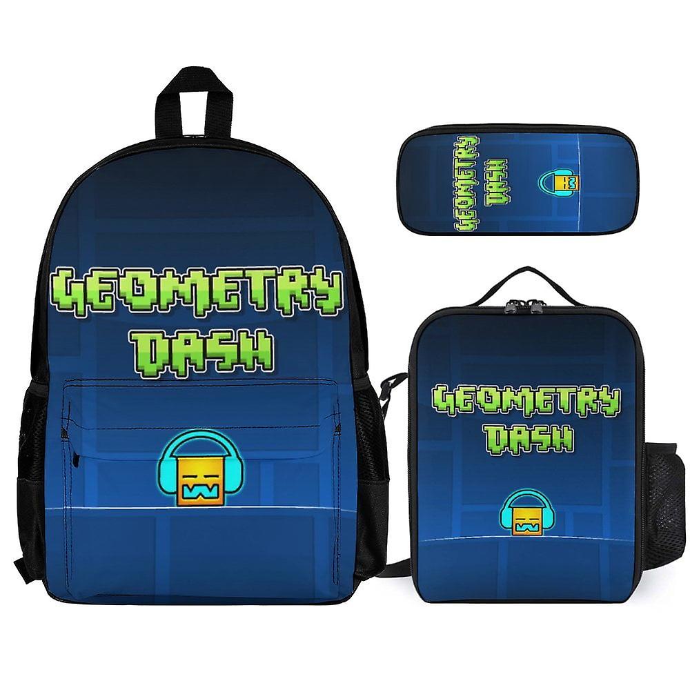 الهندسة داش حقائب الظهر 3 قطعة مجموعة حقيبة كتب للأطفال حقيبة مدرسية مع حقيبة الغداء ومقلمة
