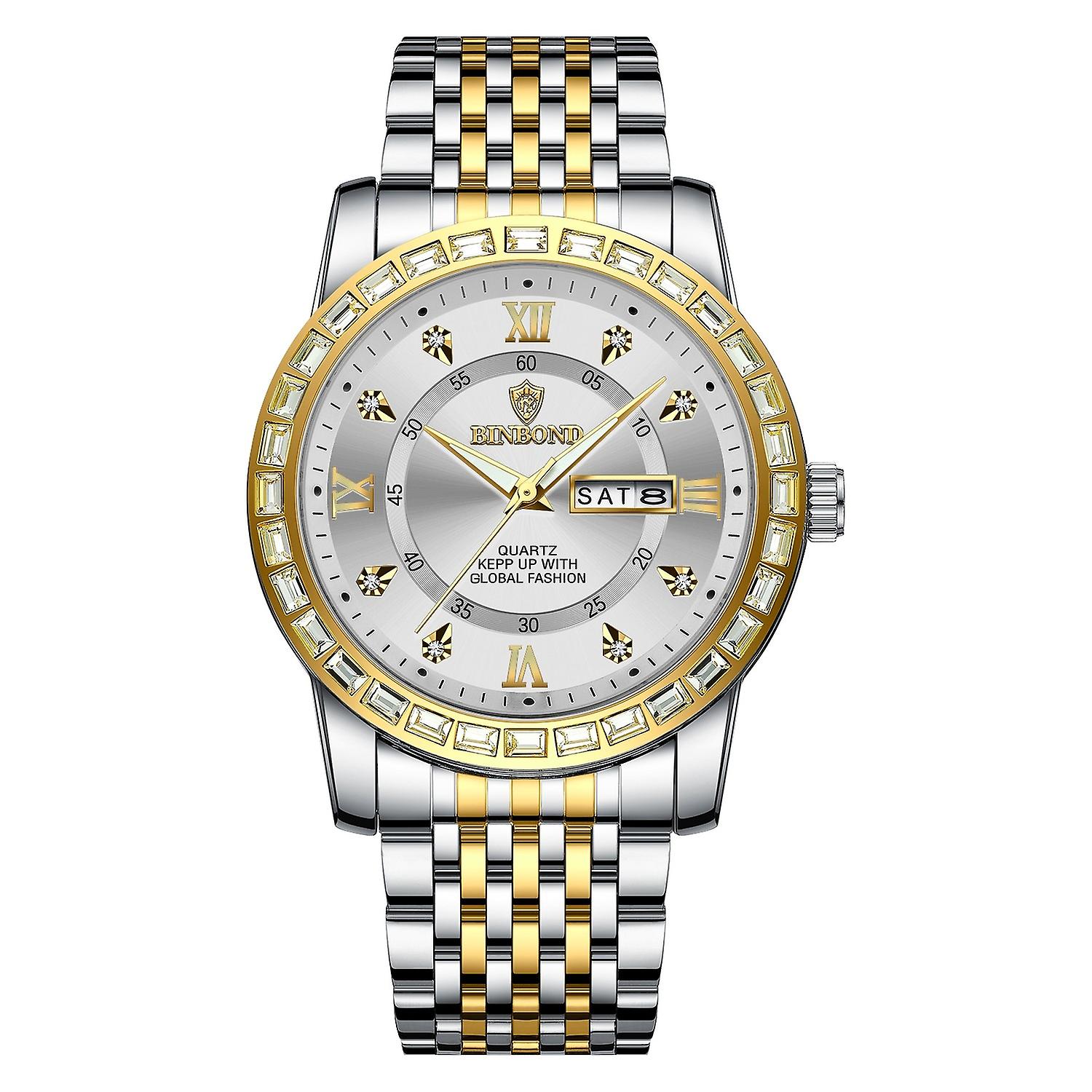 BINBOND B2202 Watch Inter-gold-White