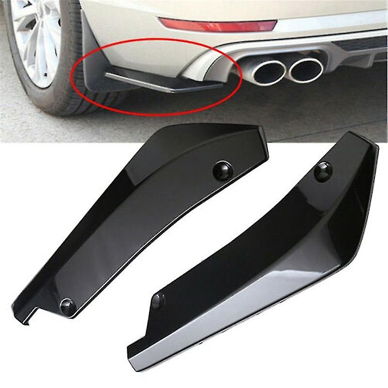 2pcs Car Rear Bumper Lip Spoiler Diffuser Splitter Pp Safety Anti-scratch Protector Universal For Ho