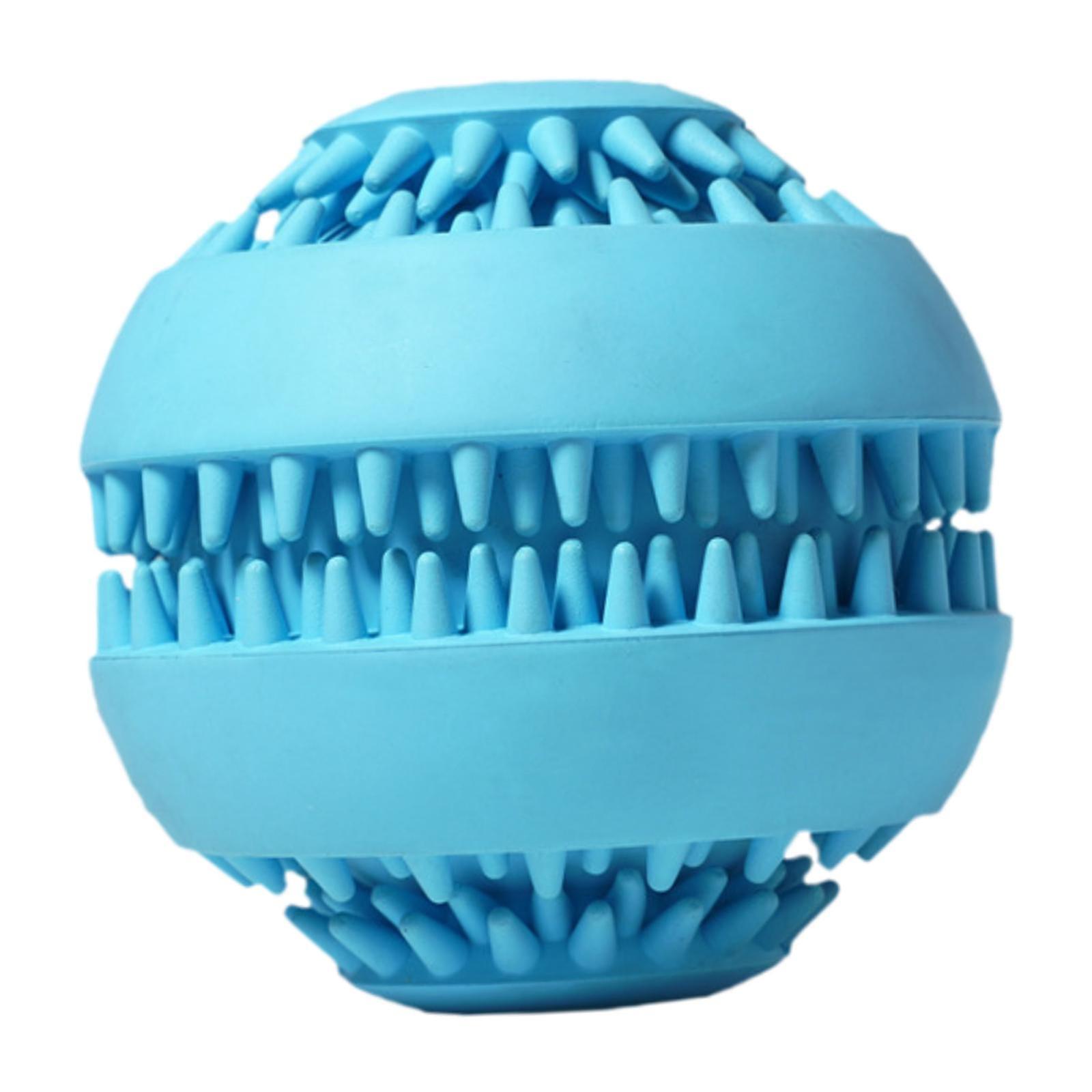 Interactive Dog Toy Puzzle Cat Dog IQ Toy Ball for Cleaning Chewing Fetching blue large
