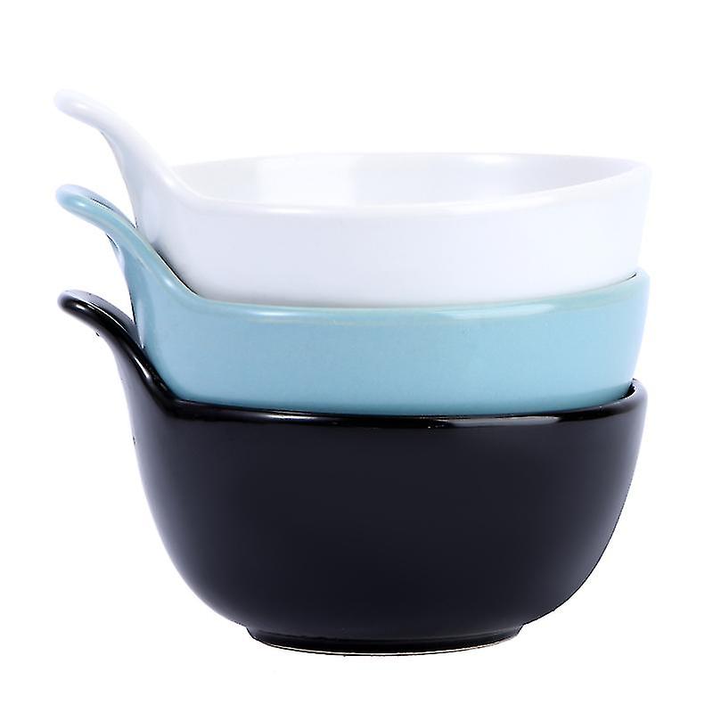 3pcs Handle Dessert Plates