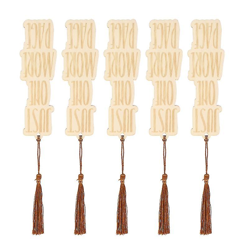 5pcs Wooden Bookmarks