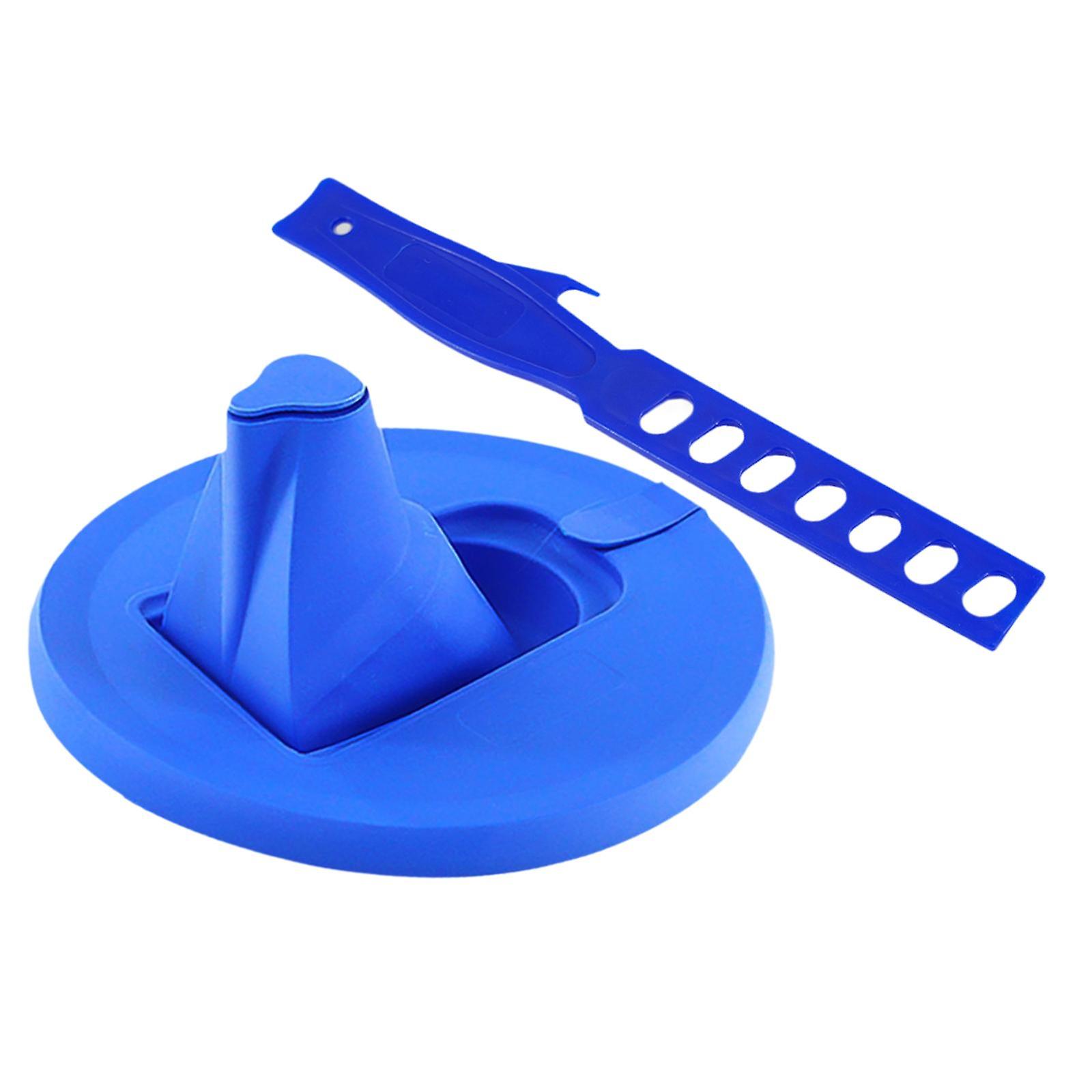 Paint Can Lid Cover and Pouring Spout with Paint Stick with Ventilation Hole Blue