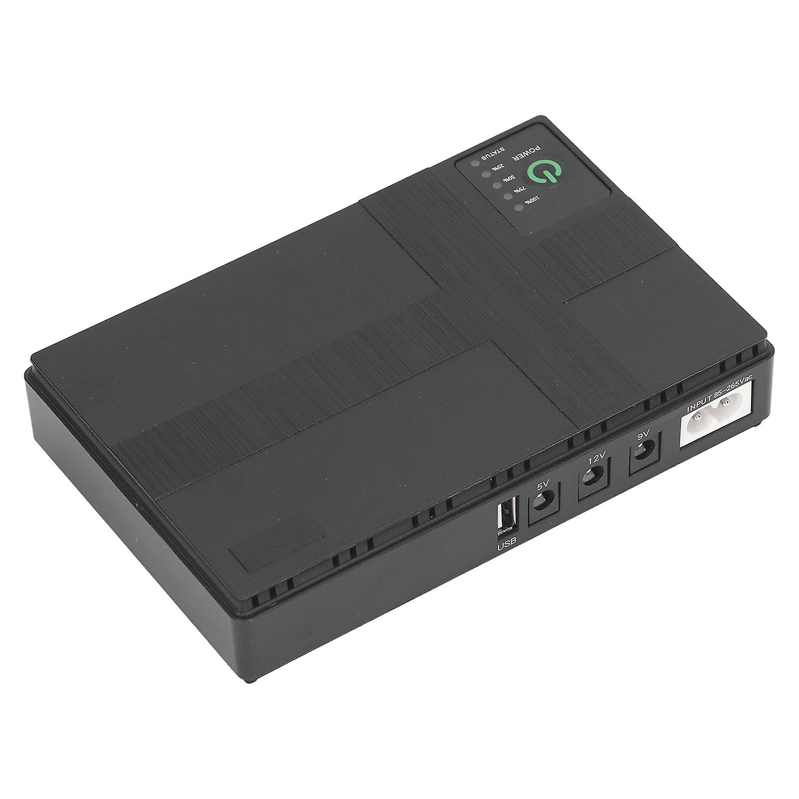 Uninterruptible Power Supply Mini UPS 5V 9V 12V Output 85‑265V Input for Camera Router US Plug 