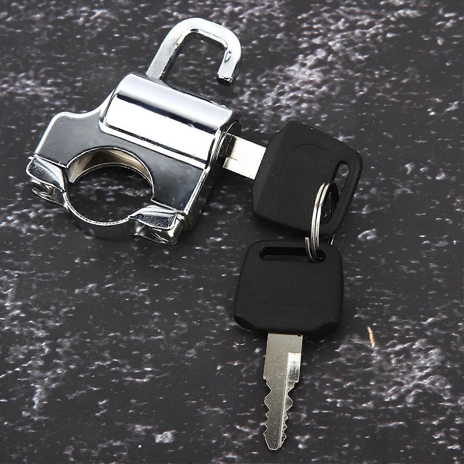 22mm Universal Motorcycle Helmet Security Lock Padlock with 2 Keys