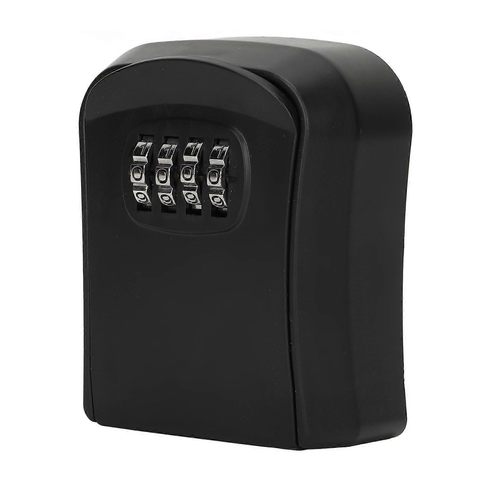 Combination Lock Box Wall Mounted 4-Digit 5-Key ABS 9.6x8x4.1cm