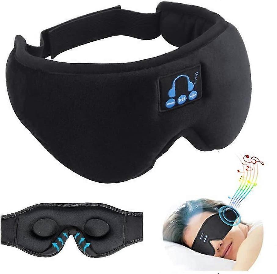 Sleep Headphones Bluetooth 5.0 Wireless 3d Eye Mask Headset With Microphone For Side Breathable Sleepers Travel Call And Music