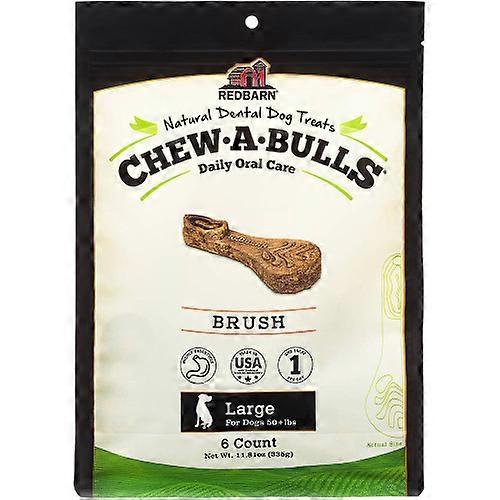 Redbarn Pet Products Chew-A-Bulls علاج أسنان للكلاب ، فرشاة ، 1 لكل منها / 6 عبوات ، كبير