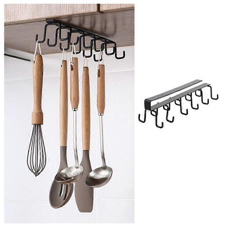 Kitchen drainer, 12 black hooks - 6 storage hooks, kitchen accessorie
