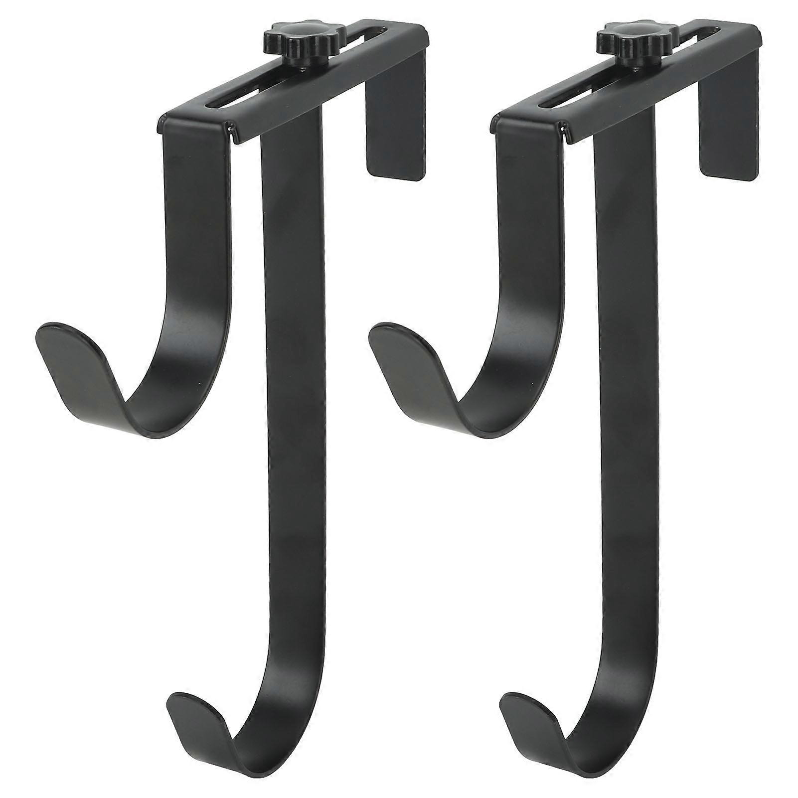 2Pcs Pool Pole Hanger Adjustable Metal Iron Pool Pole Hook Hanger Pool Accessories for Pool Poles Pool Fence Wall NO.6965