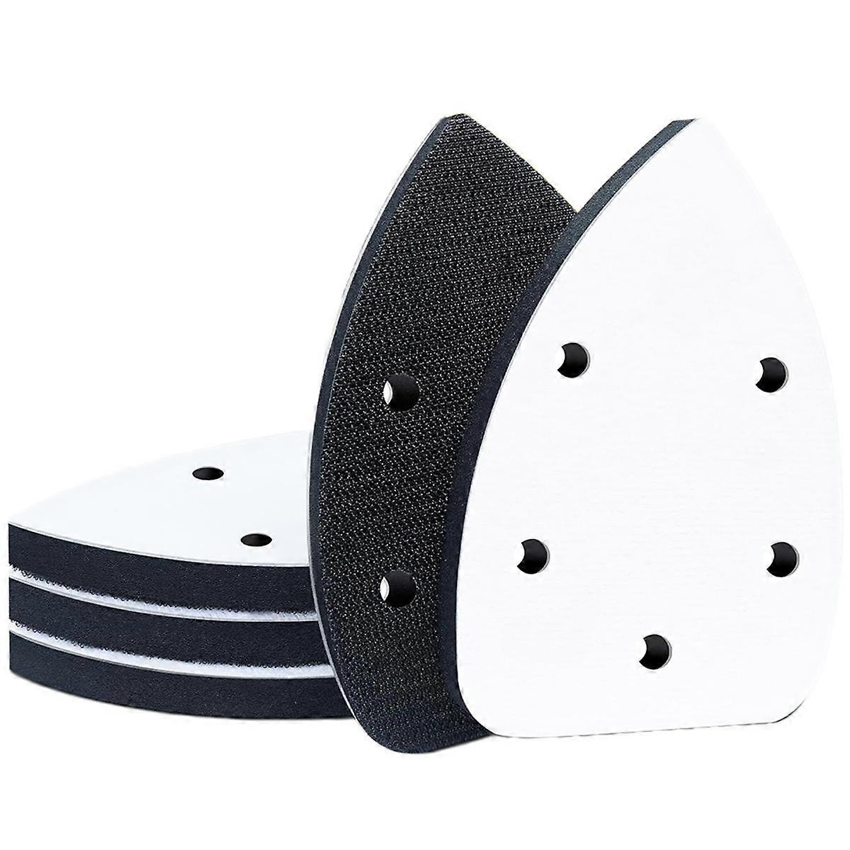 5 Pack Mouse Detail Sanding Interface Pad Hook and Loop - Triangle Sanding Pads with 5 Holes Foam Interface