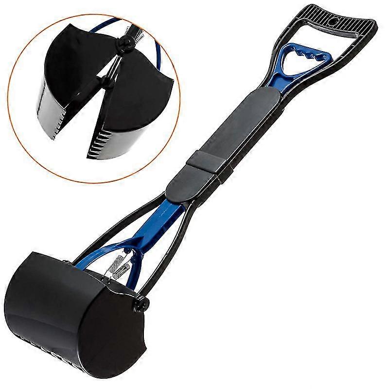 GYFDYM Poop Shovel 60cm Poop Scoop With Large Head, Easy Squeeze Handle And High Tension Springs
