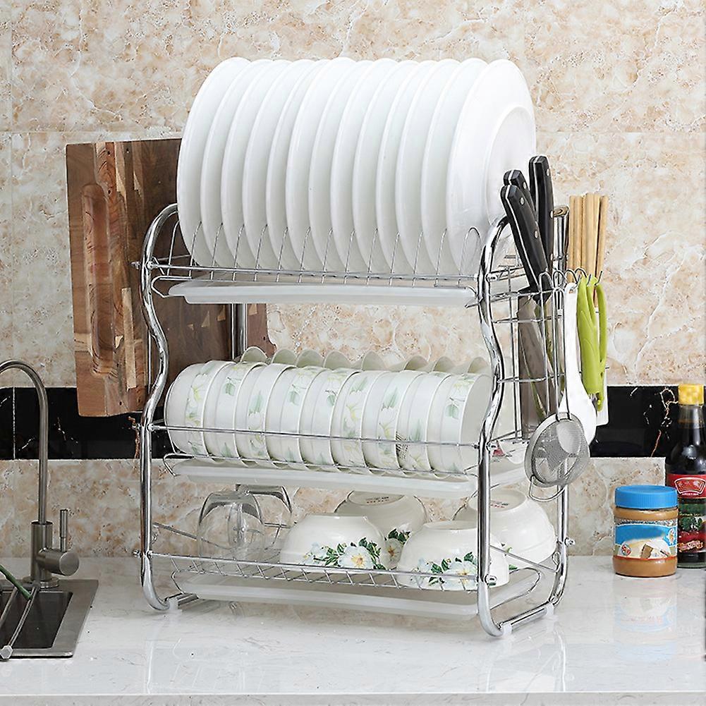 3 Tier Kitchen Dish Drainer Rack