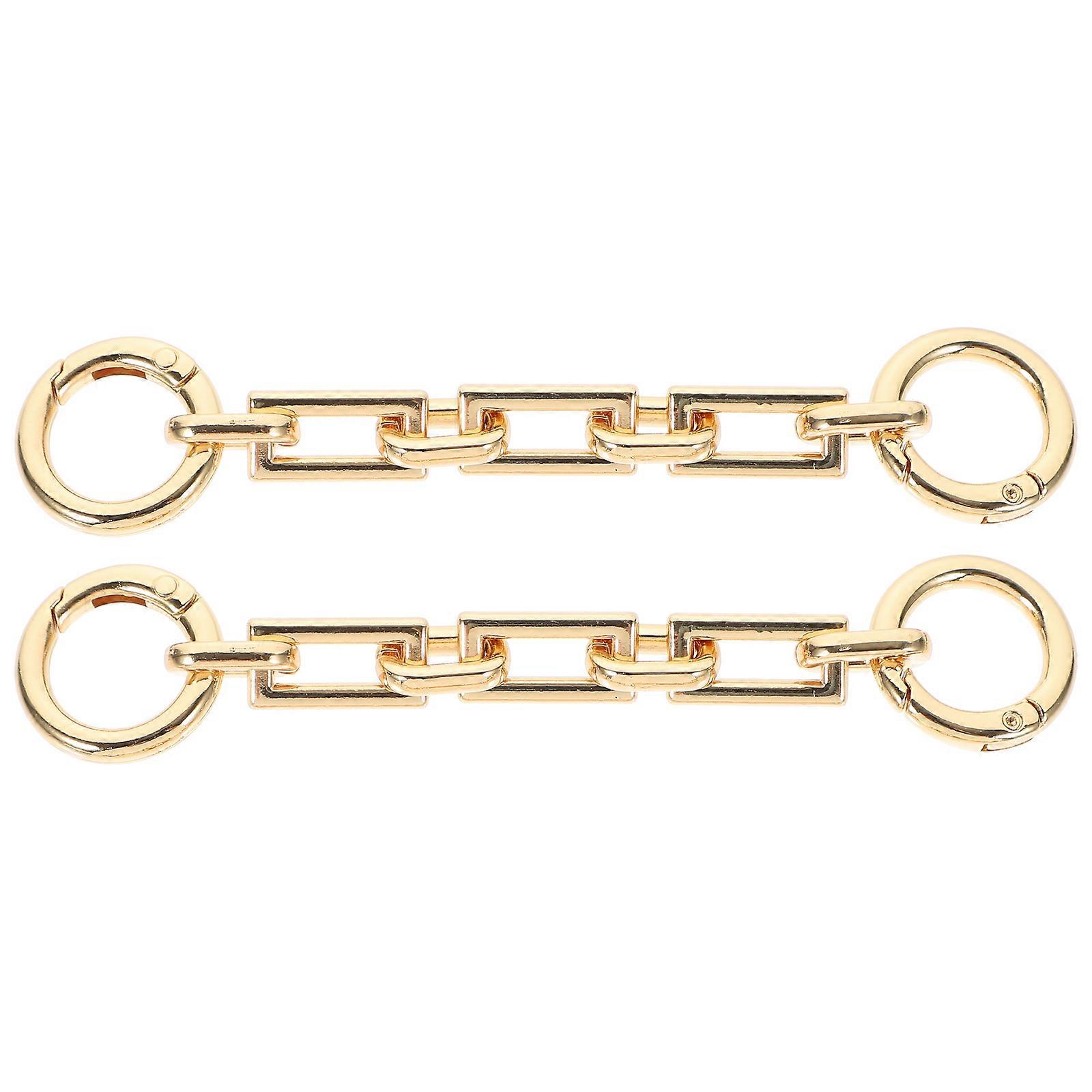 2Pcs Alloy Bag Extension Chain DIY Handbag Replacement Extension Chain Purse Chain