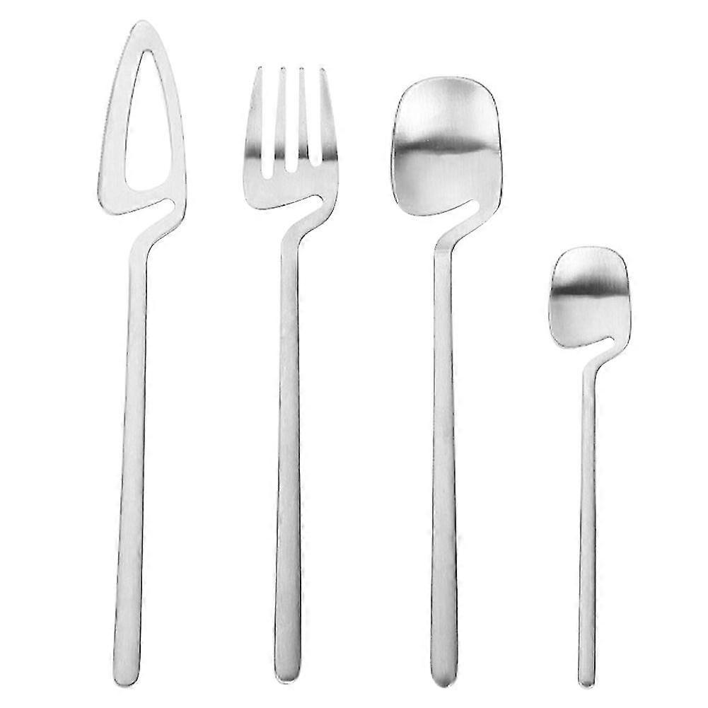Set di posate opache, stoviglie da pranzo in acciaio inossidabile, set di posate, coltello forchetta cucchiaio stoviglie set par